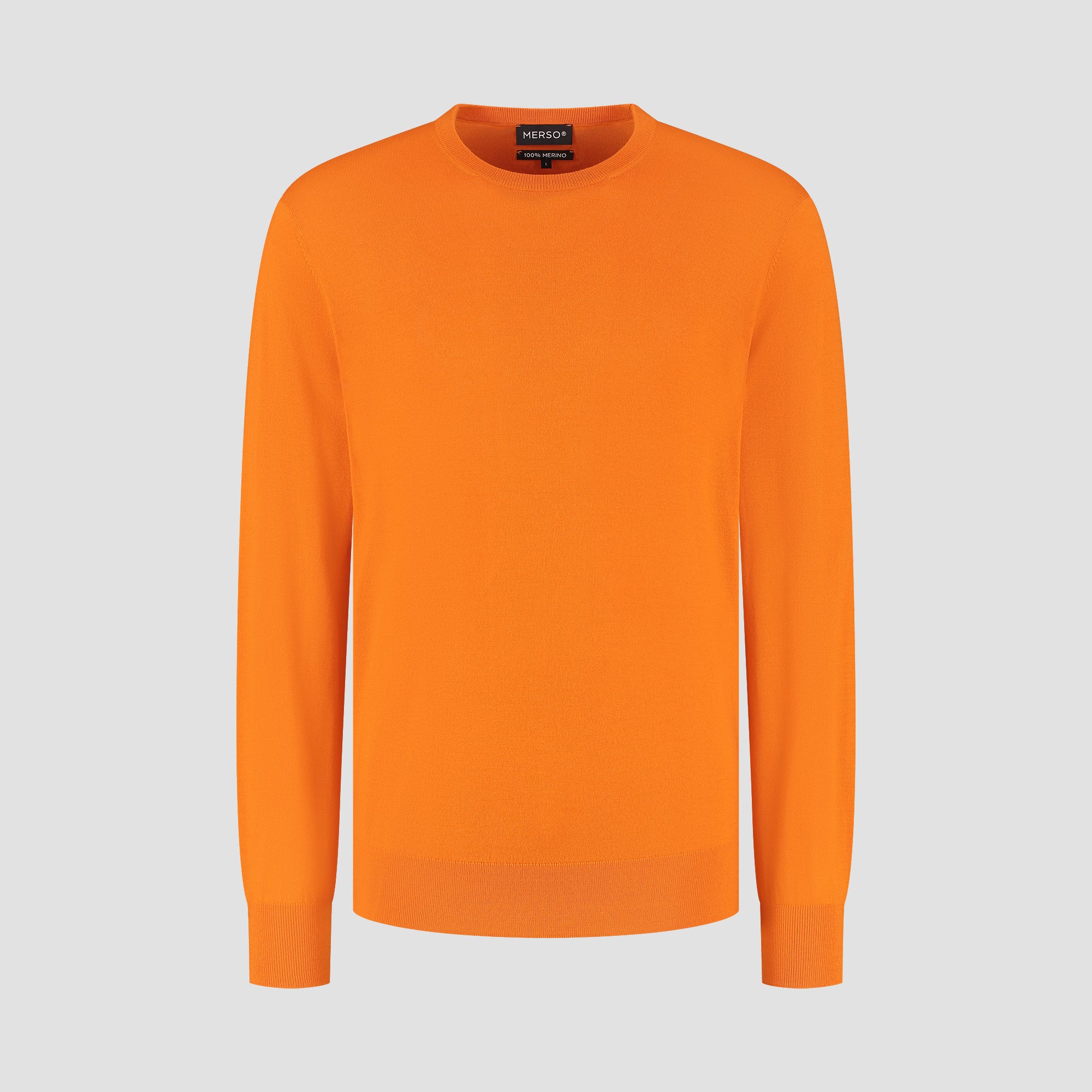 Crew Neck 100% Merino - Curcuma Orange
