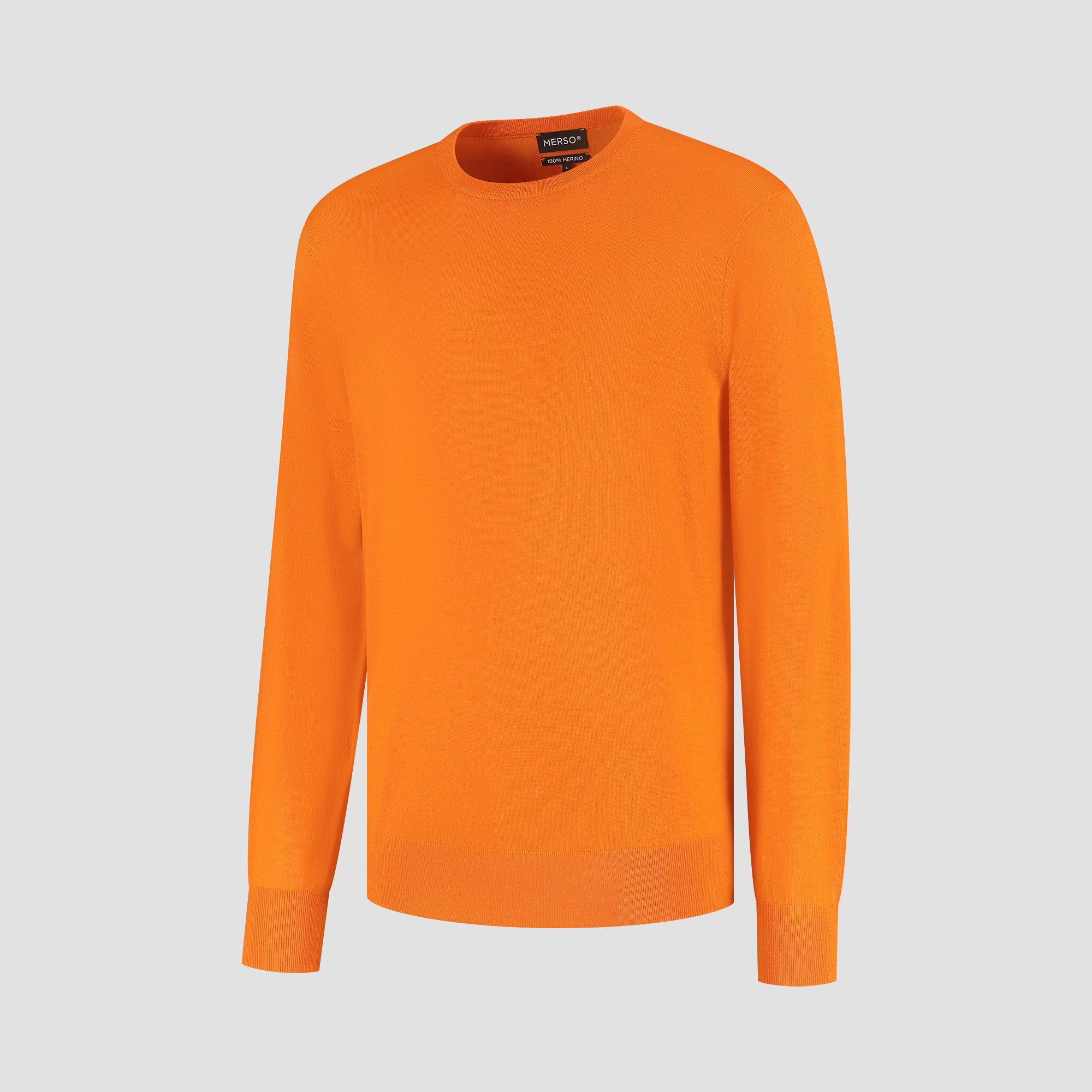 Crew Neck 100% Merino - Curcuma Orange