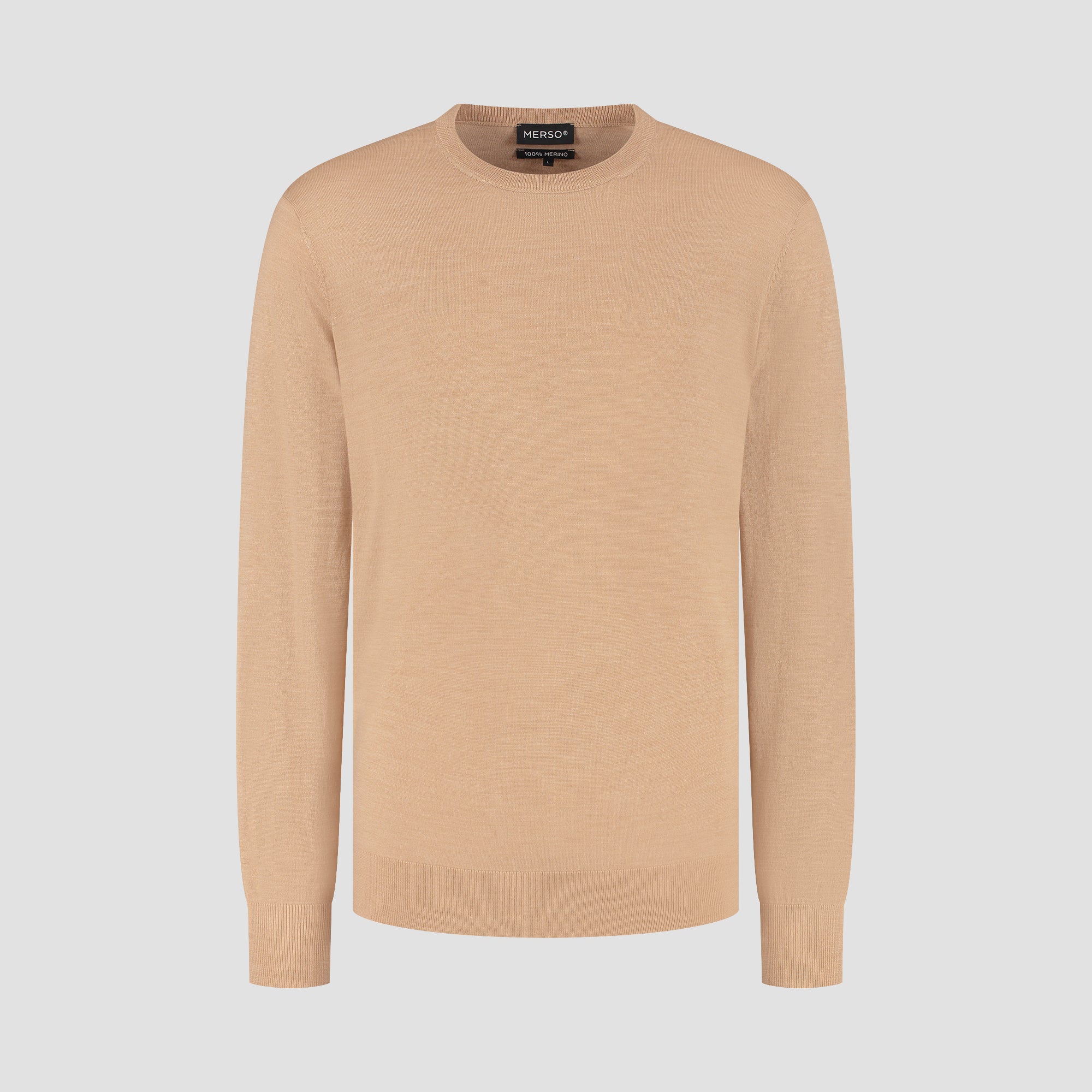 Crew Neck 100% Merino - Sahara Sand