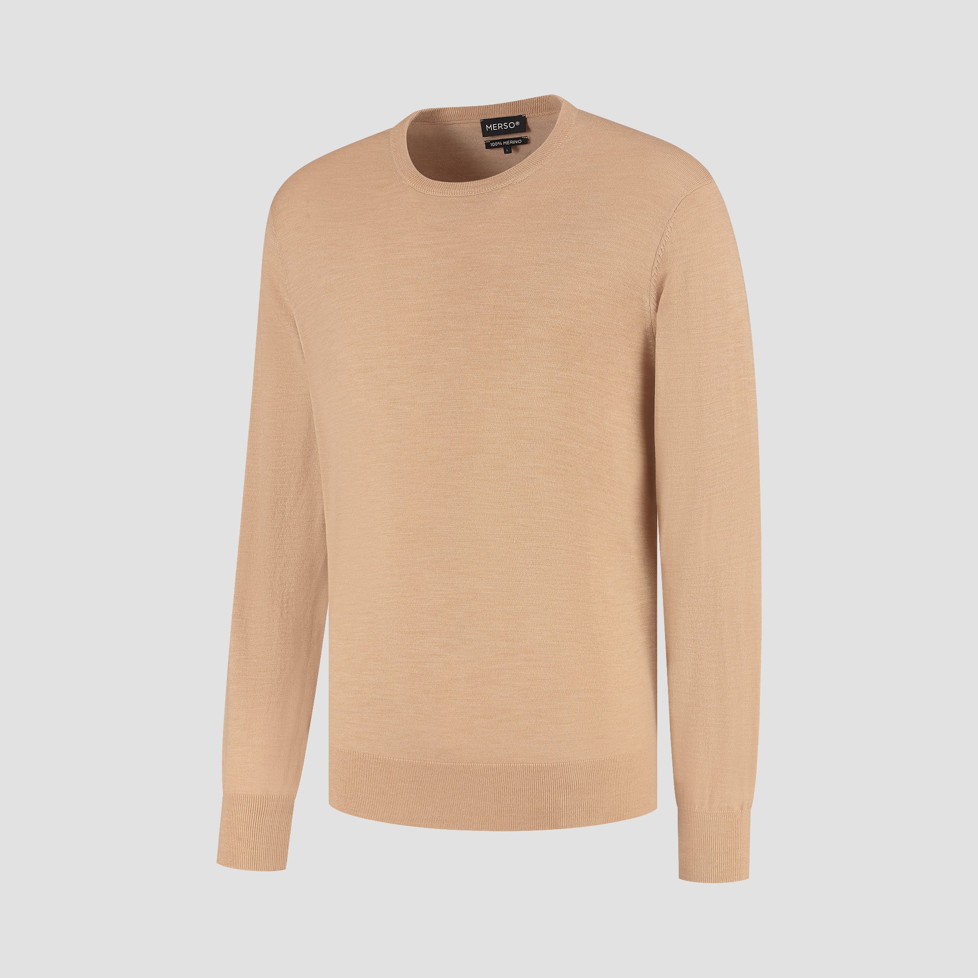 Crew Neck 100% Merino - Sahara Sand