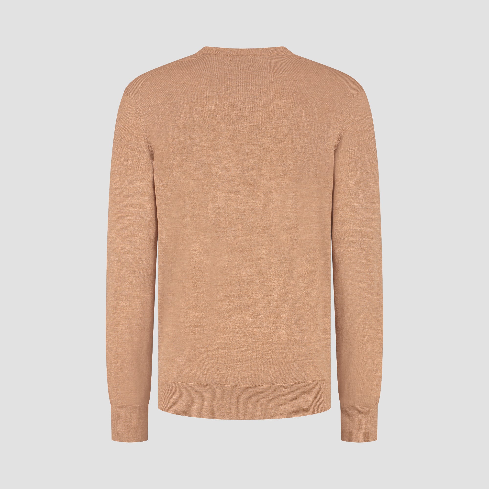 V Neck 100% Merino - Sahara Sand