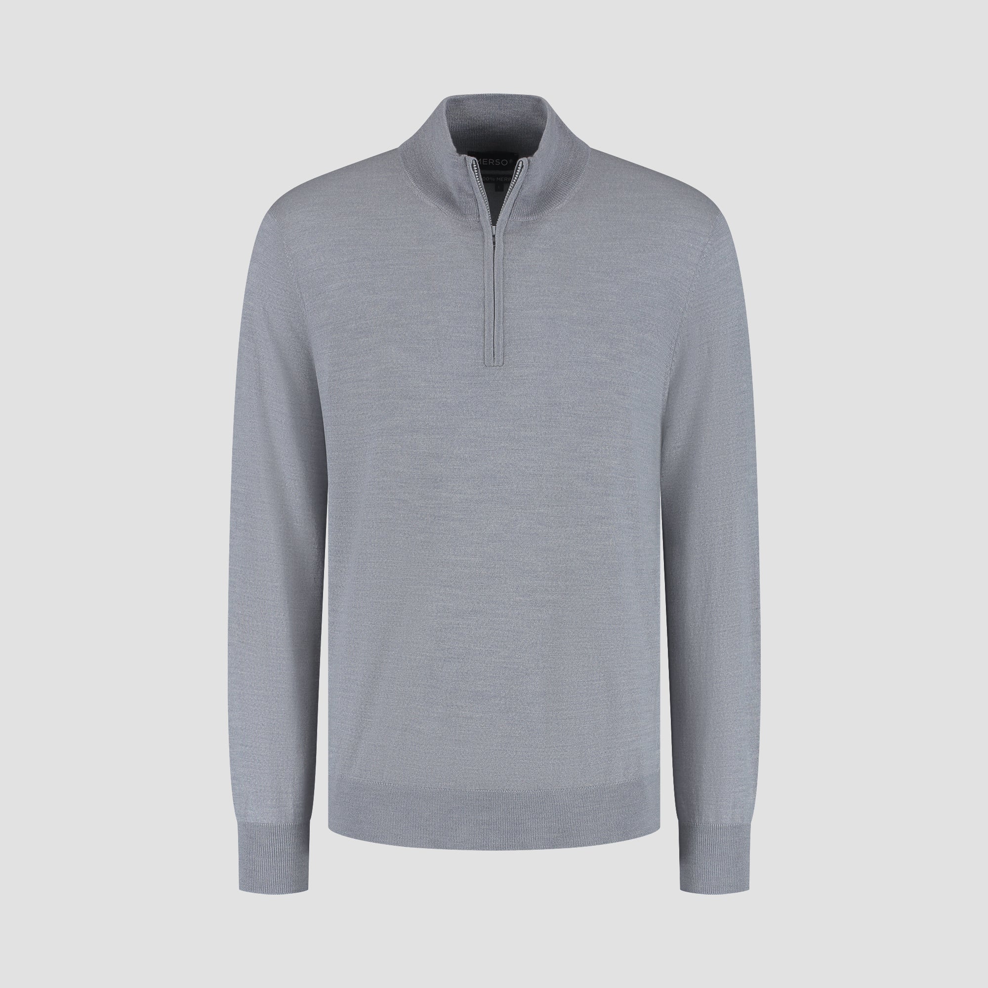 Zip Up 100% Merino - Moonstone Grey