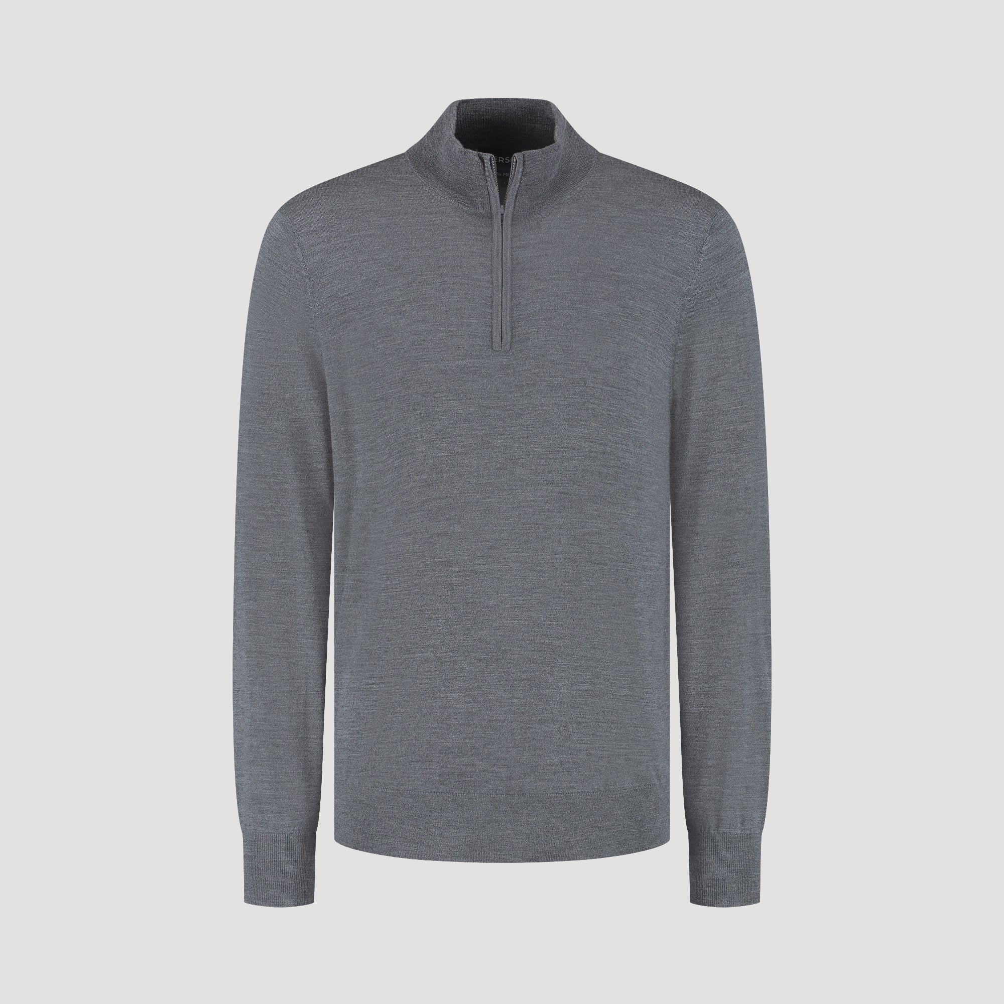 Zip Up 100% Merino - Storm Grey