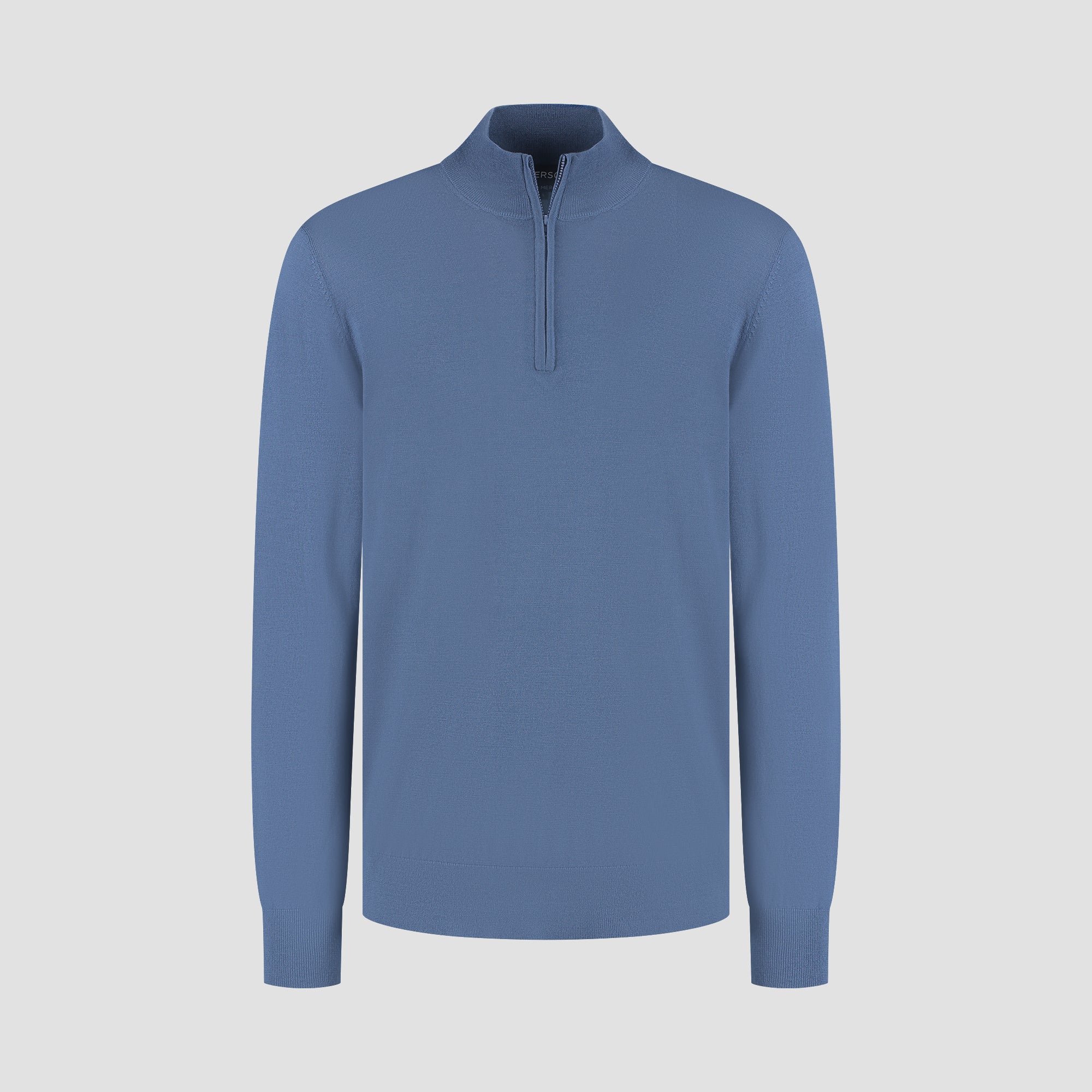 Zip Up 100% Merino - Pacific Blue