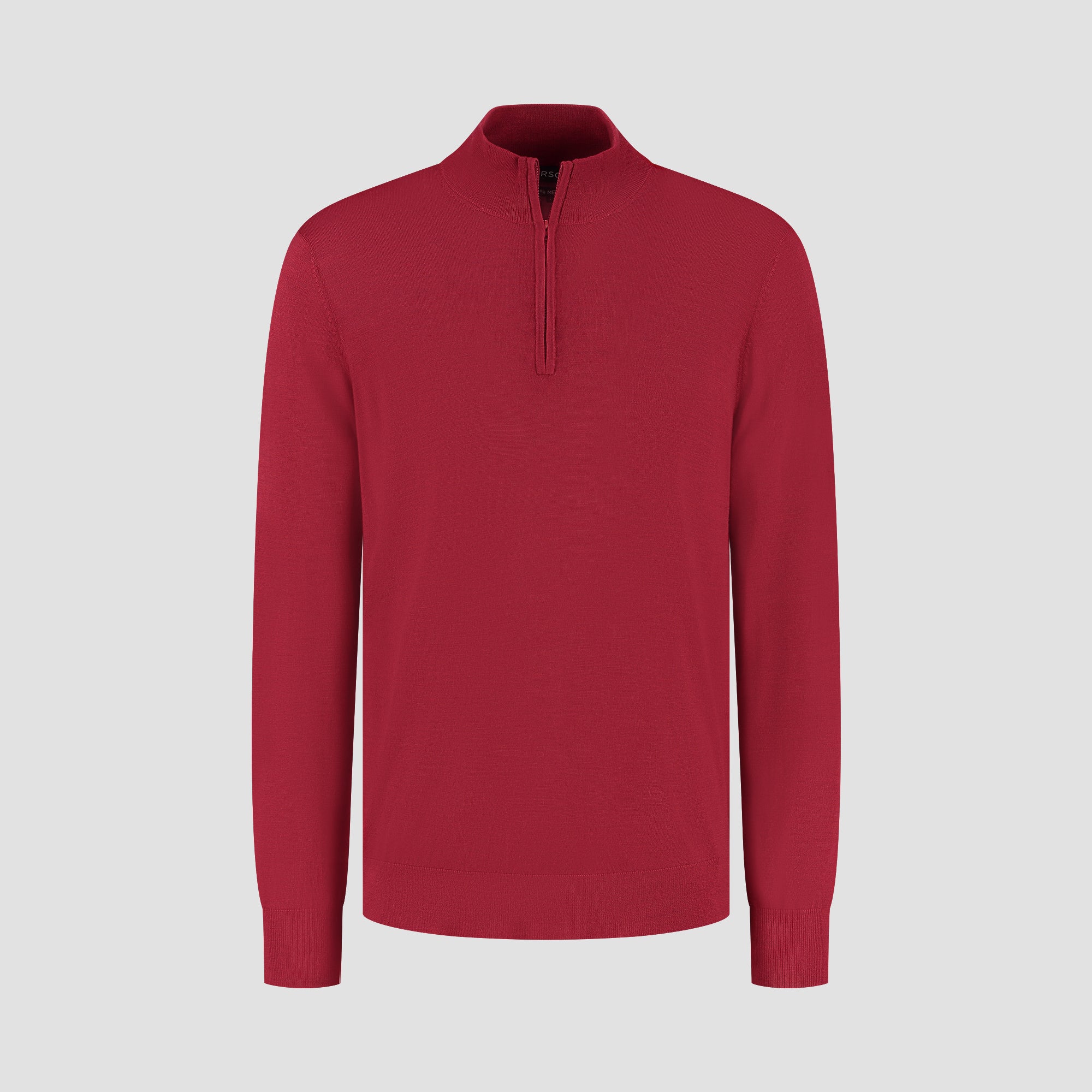 Zip Up 100% Merino - Ember Red