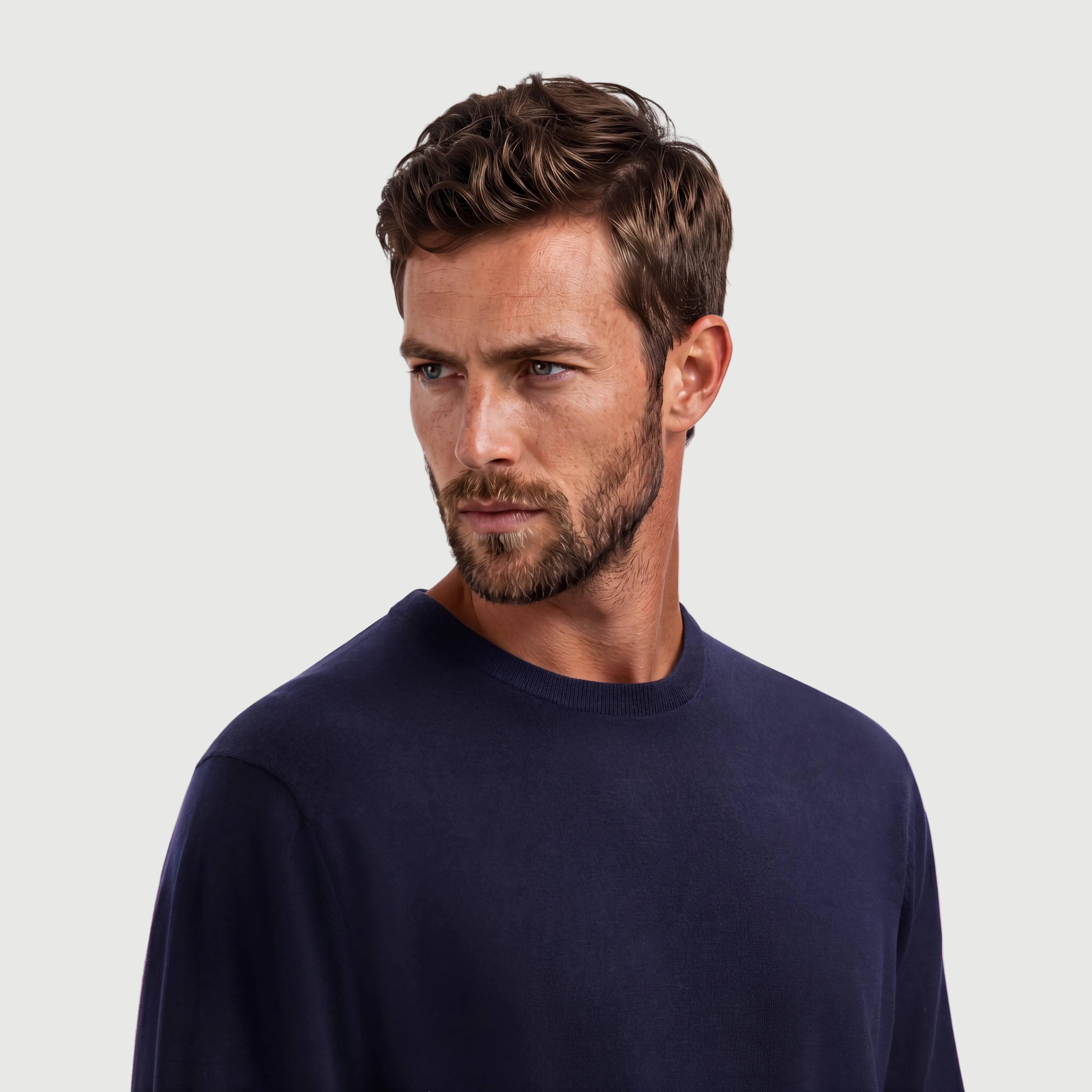 Crew Neck Navy Blue
