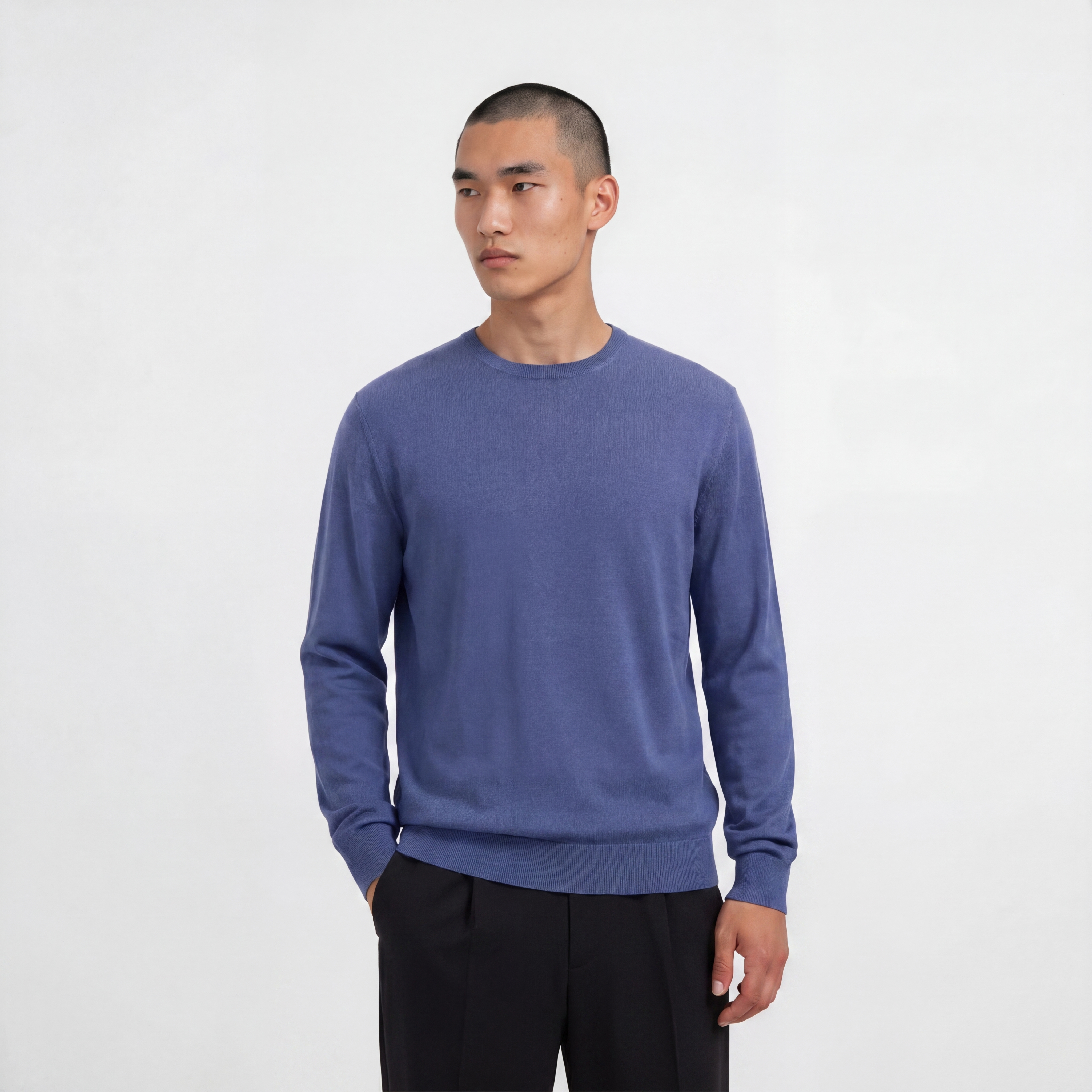 Crew Neck Pacific Blue