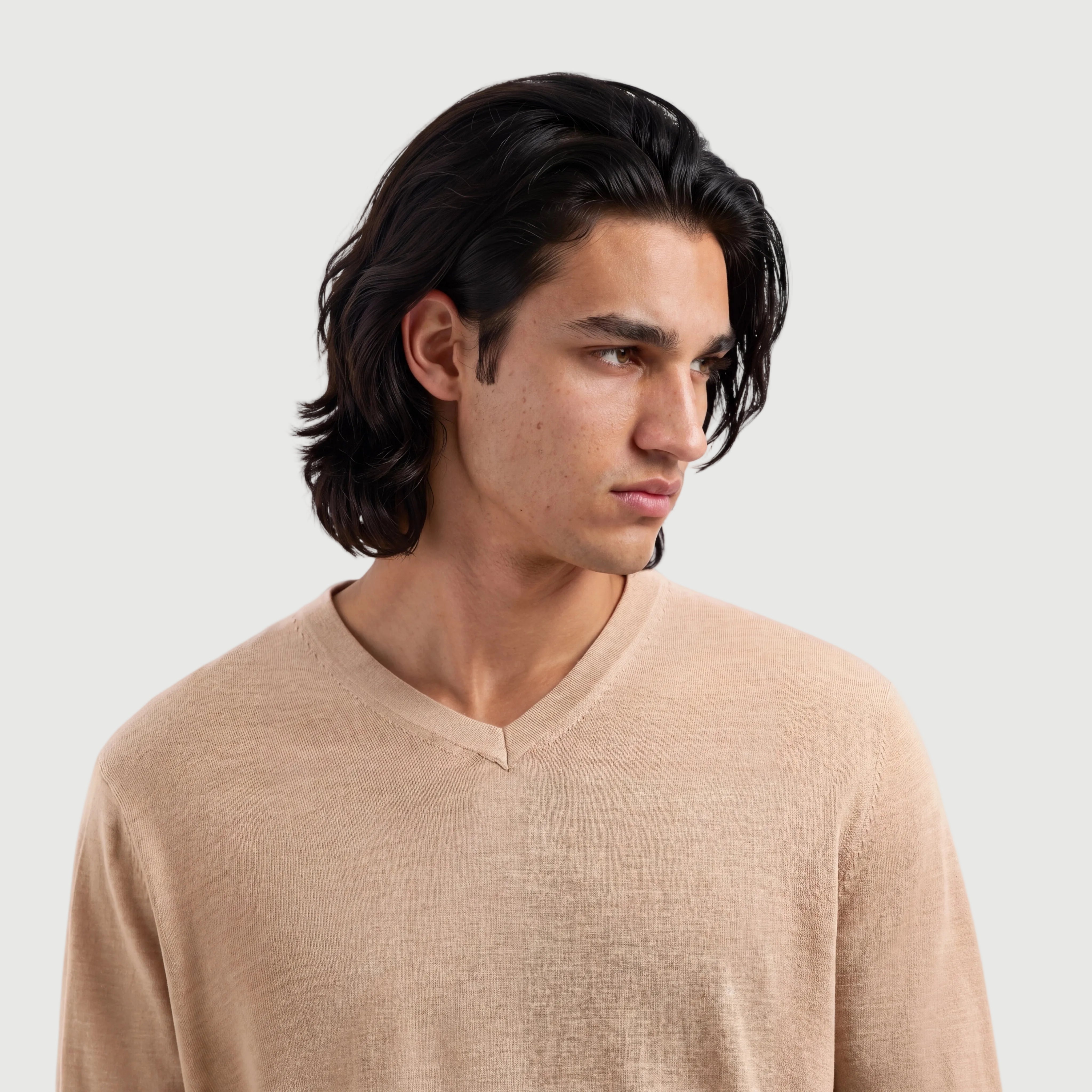 V Neck Sahara Sand