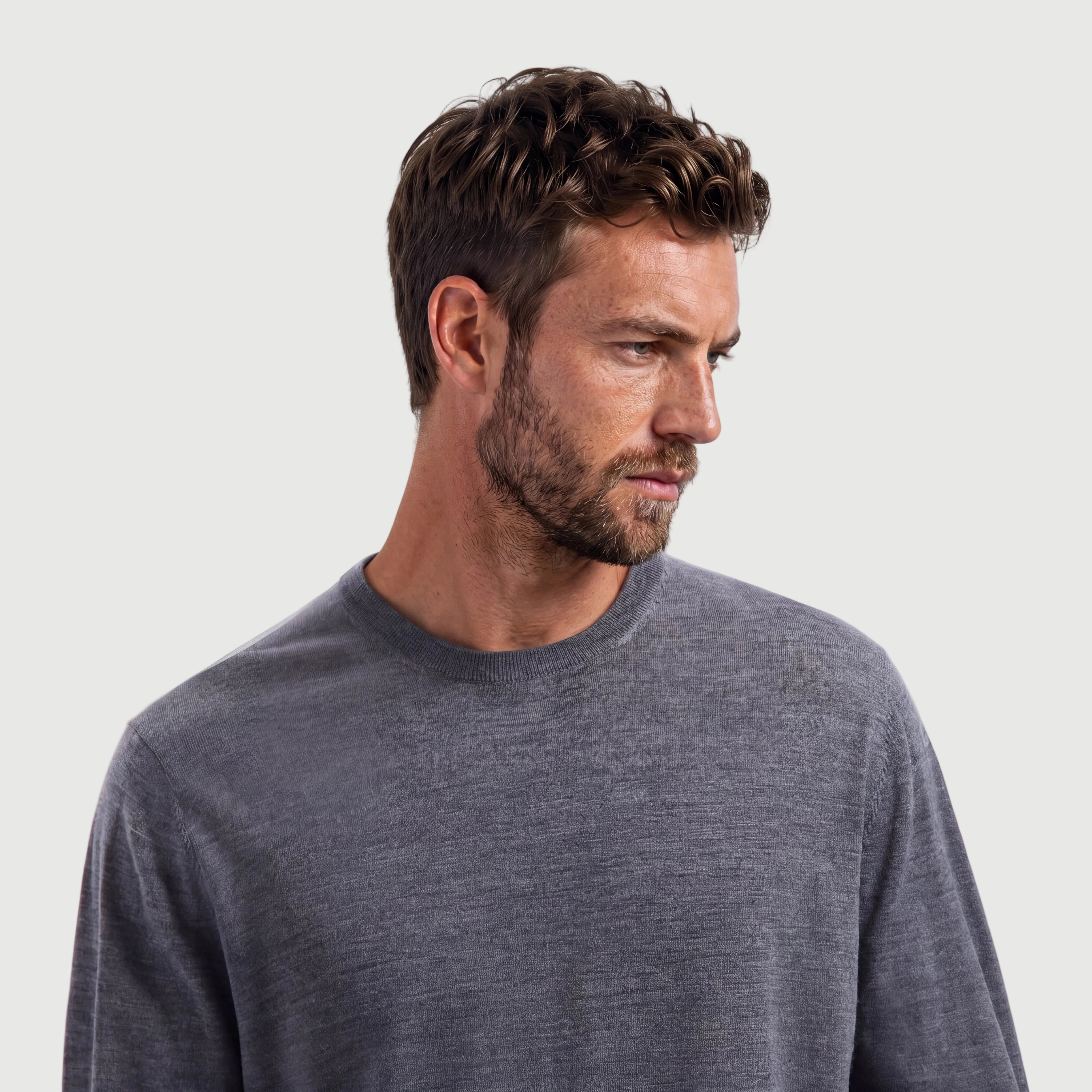 Crew Neck Storm Grey